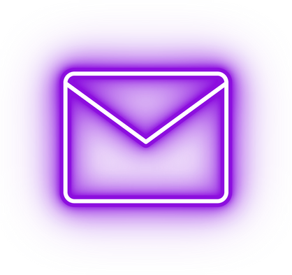 Neon purple envelope icon